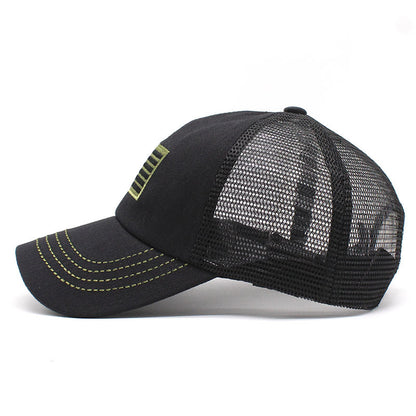 Summer Men's Outdoor Camouflage Mesh Cap Embroidered Hat