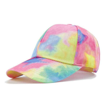 Men's Printed Ha Color Blocked Graffiti Duckbill Cap