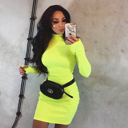 Fashion Rowan Long Sleeve Turtleneck Tight Dress