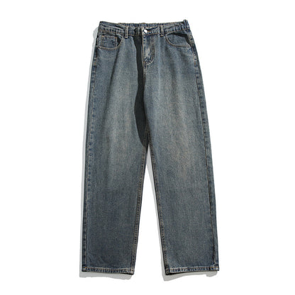 Washed Jeans Men's Spring American Wide Leg Leisure