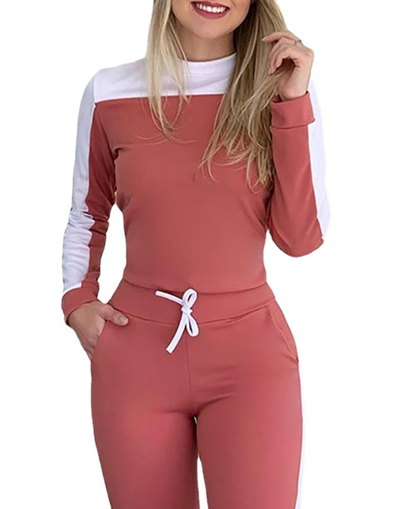 Color Matching Casual Suit Women