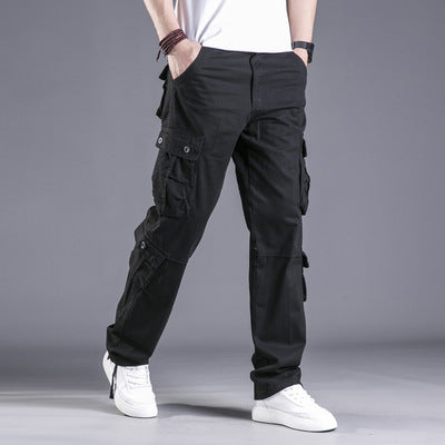 Cotton Multi-pocket Loose Cargo Trousers Straight Outdoor Large Size Camouflage Men's Pants