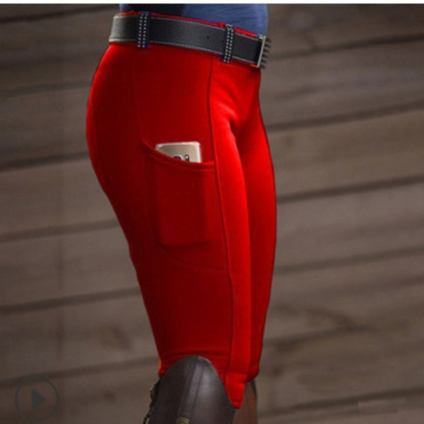 Equestrian Pants Stretch Hip-lifting Ladies Casual Pants