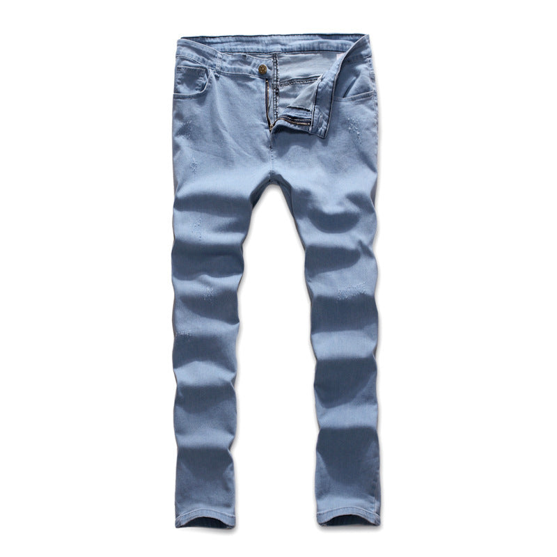 Fashion Trend Men Blue Denim Trousers