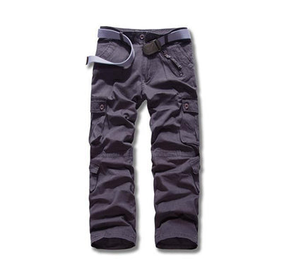 100% Cotton Long Men Pants Tactical Multi-pocket Outdoor Pants